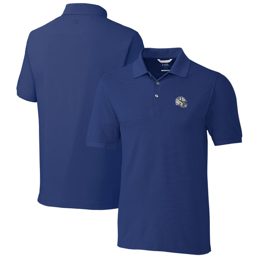 Men's Cutter & Buck  Royal Indianapolis Colts Helmet Advantage Tri-Blend Pique Polo