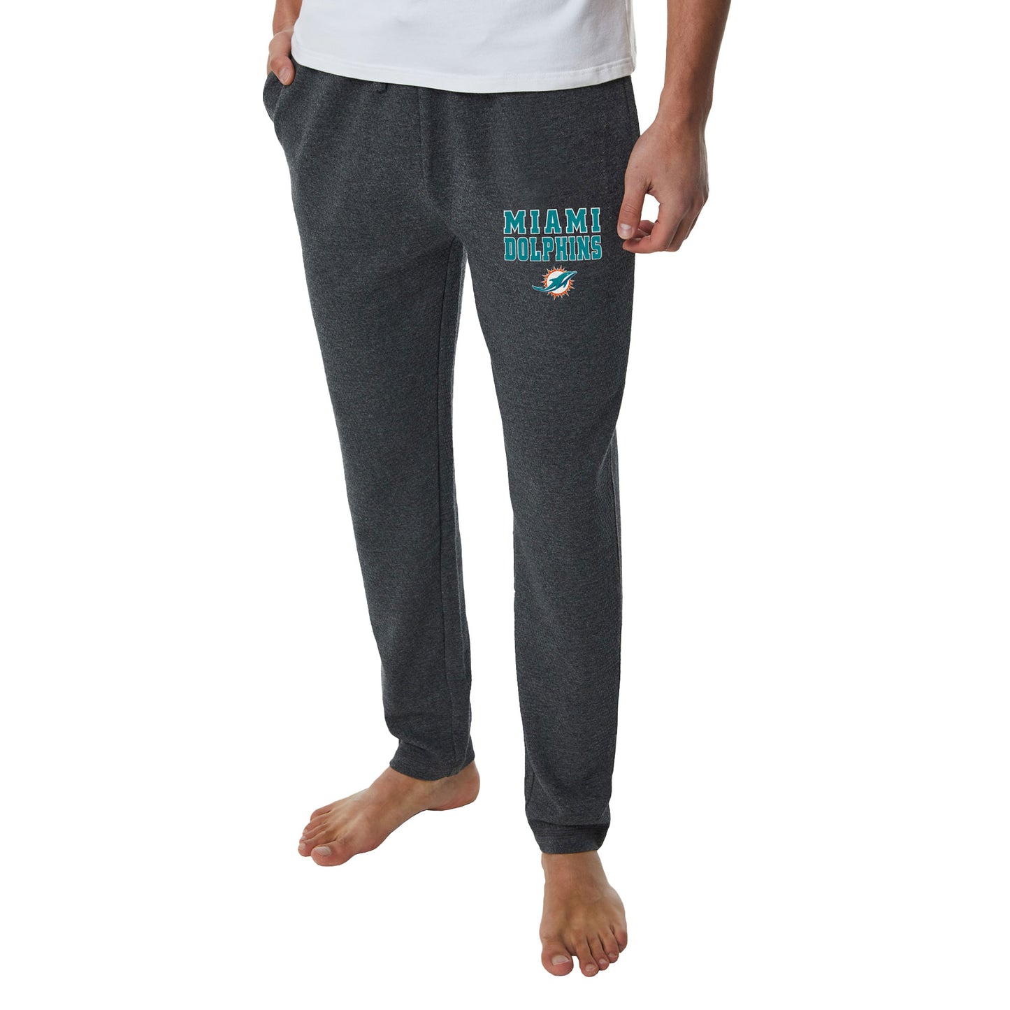 Men's Concepts Sport  Charcoal Miami Dolphins Resonance Tapered Lounge Pants