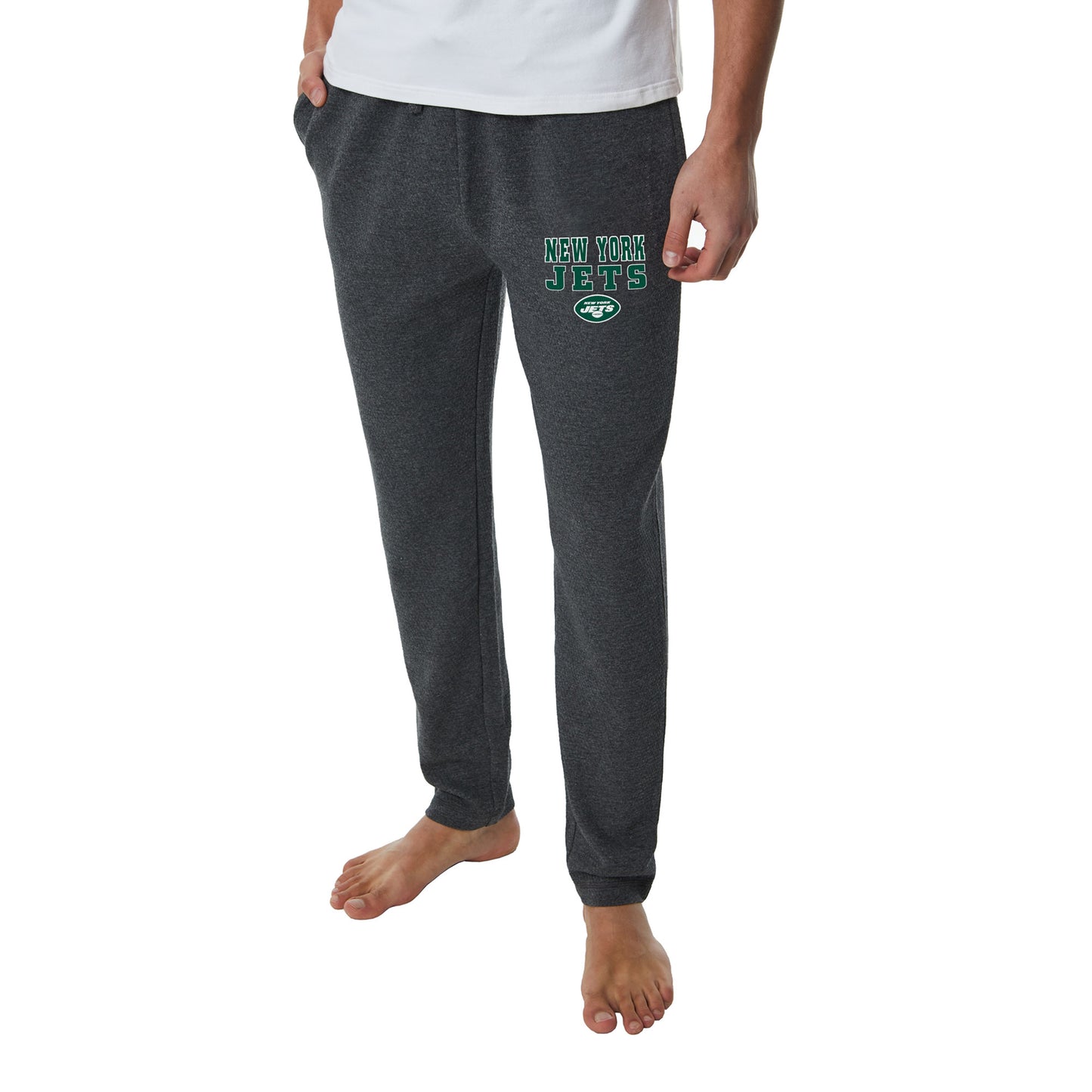 Men's Concepts Sport  Charcoal New York Jets Resonance Tapered Lounge Pants