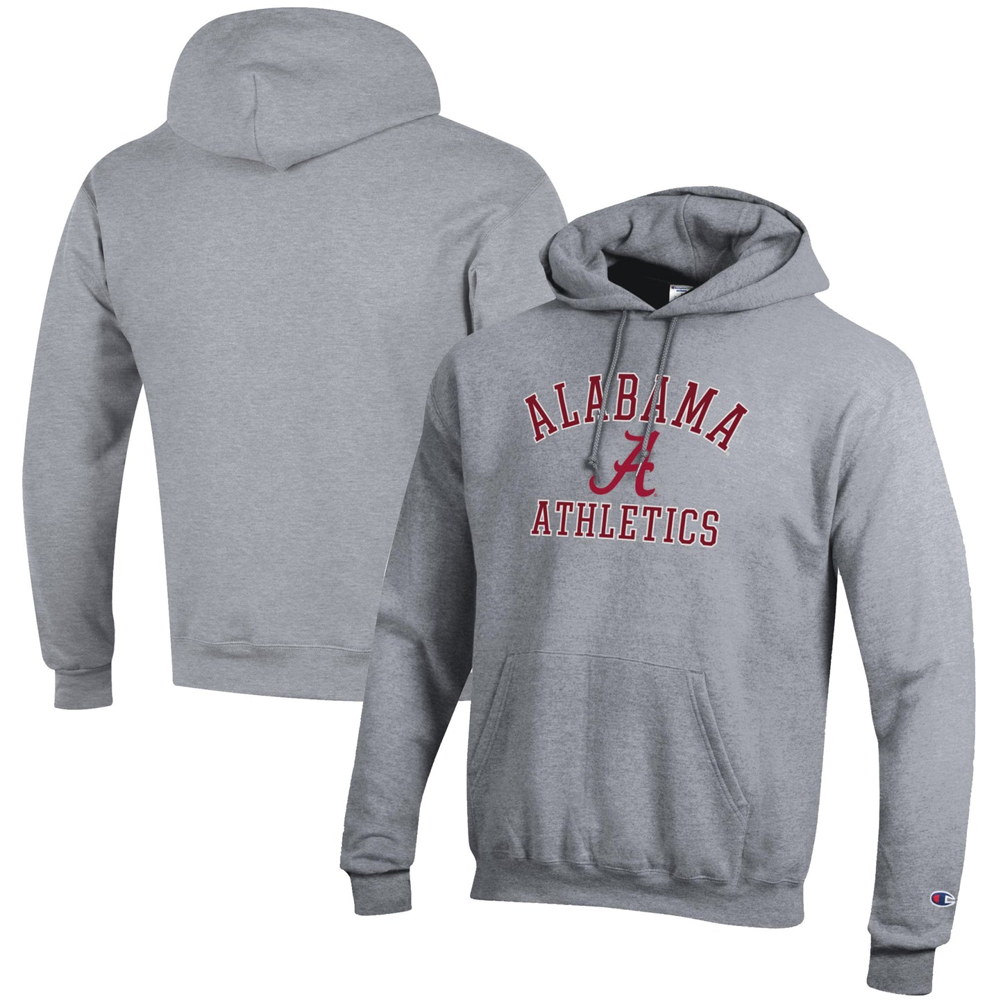 Men's Champion  Gray Alabama Crimson Tide Athletics Logo Pullover Hoodie