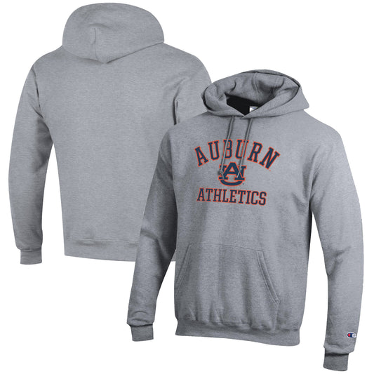 Men's Champion  Gray Auburn Tigers Athletics Logo Pullover Hoodie