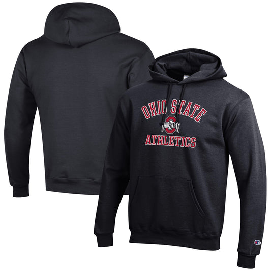 Men's Champion  Black Ohio State Buckeyes Athletics Logo Pullover Hoodie