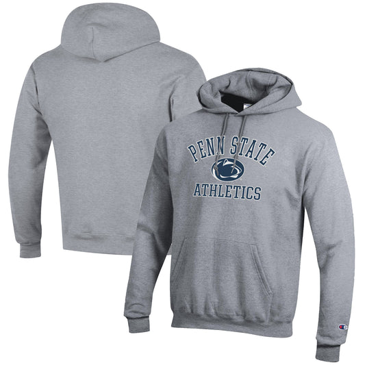 Men's Champion  Gray Penn State Nittany Lions Athletics Logo Pullover Hoodie