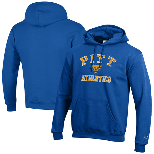 Men's Champion  Royal Pitt Panthers Athletics Logo Pullover Hoodie