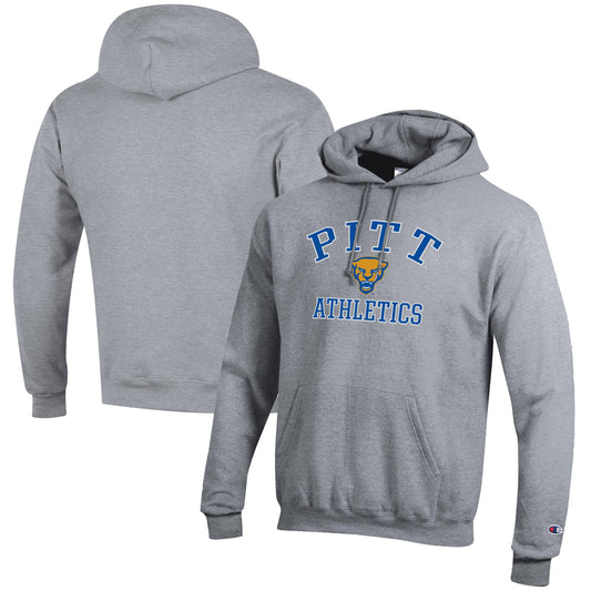 Men's Champion  Gray Pitt Panthers Athletics Logo Pullover Hoodie