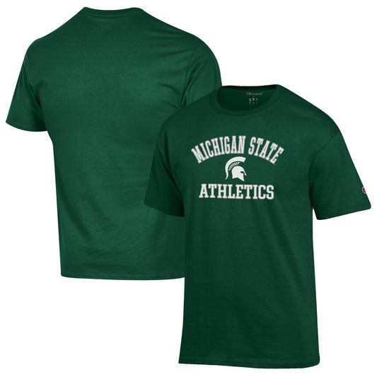 Men's Champion  Green Michigan State Spartans Athletics Logo T-Shirt