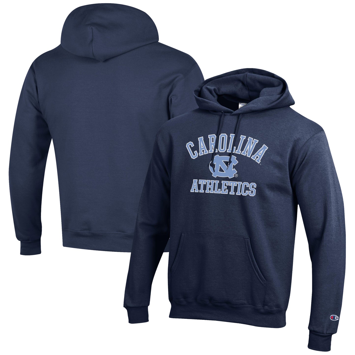 Men's Champion  Navy North Carolina Tar Heels Athletics Logo Pullover Hoodie