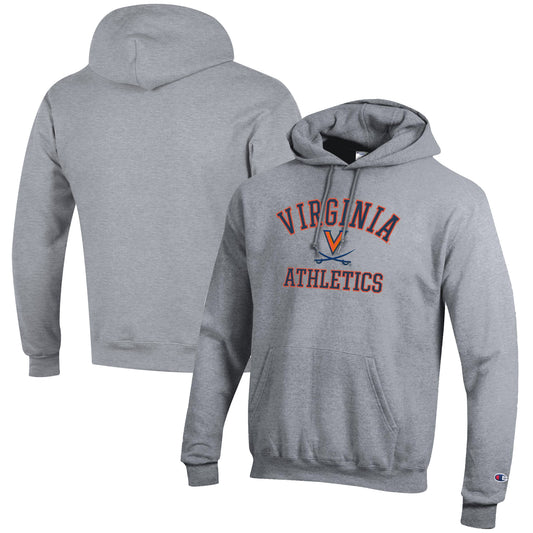 Men's Champion  Gray Virginia Cavaliers Athletics Logo Pullover Hoodie