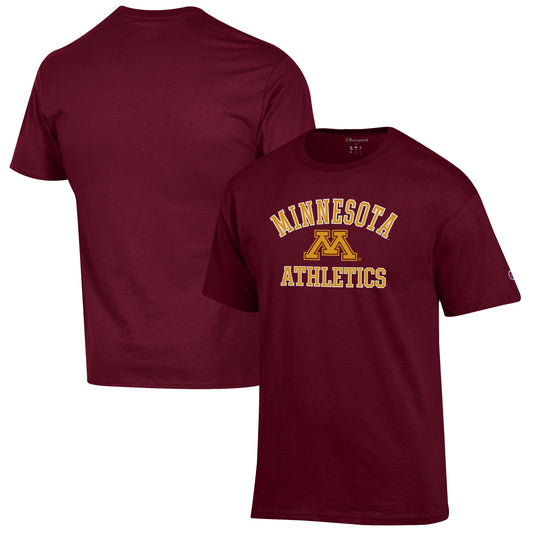 Men's Champion  Maroon Minnesota Golden Gophers Athletics Logo T-Shirt