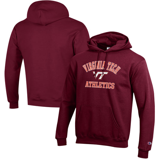 Men's Champion  Maroon Virginia Tech Hokies Athletics Logo Pullover Hoodie