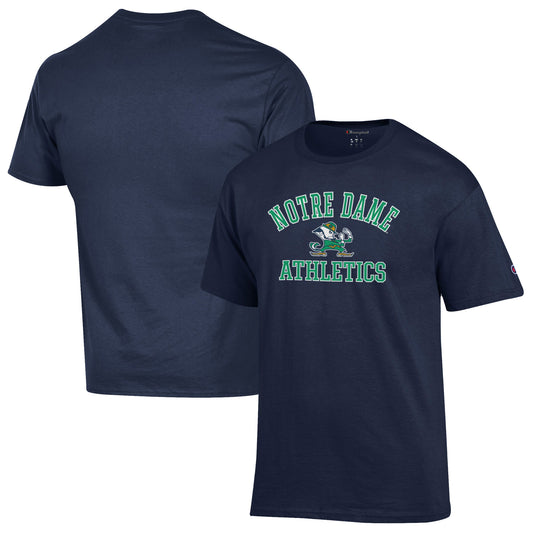 Men's Champion  Navy Notre Dame Fighting Irish Athletics Logo T-Shirt