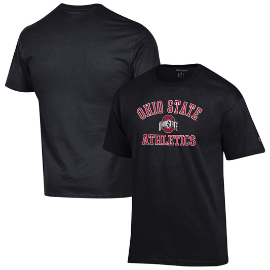 Men's Champion  Black Ohio State Buckeyes Athletics Logo T-Shirt