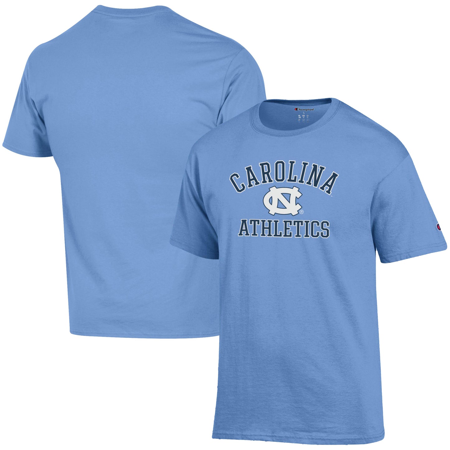 Men's Champion Carolina Blue North Carolina Tar Heels Athletics Logo T-Shirt