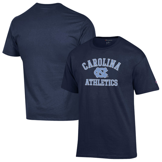 Men's Champion  Navy North Carolina Tar Heels Athletics Logo T-Shirt