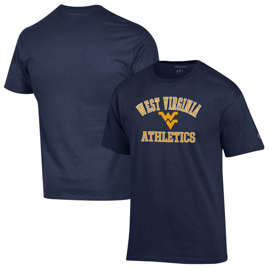 Men's Champion  Navy West Virginia Mountaineers Athletics Logo T-Shirt