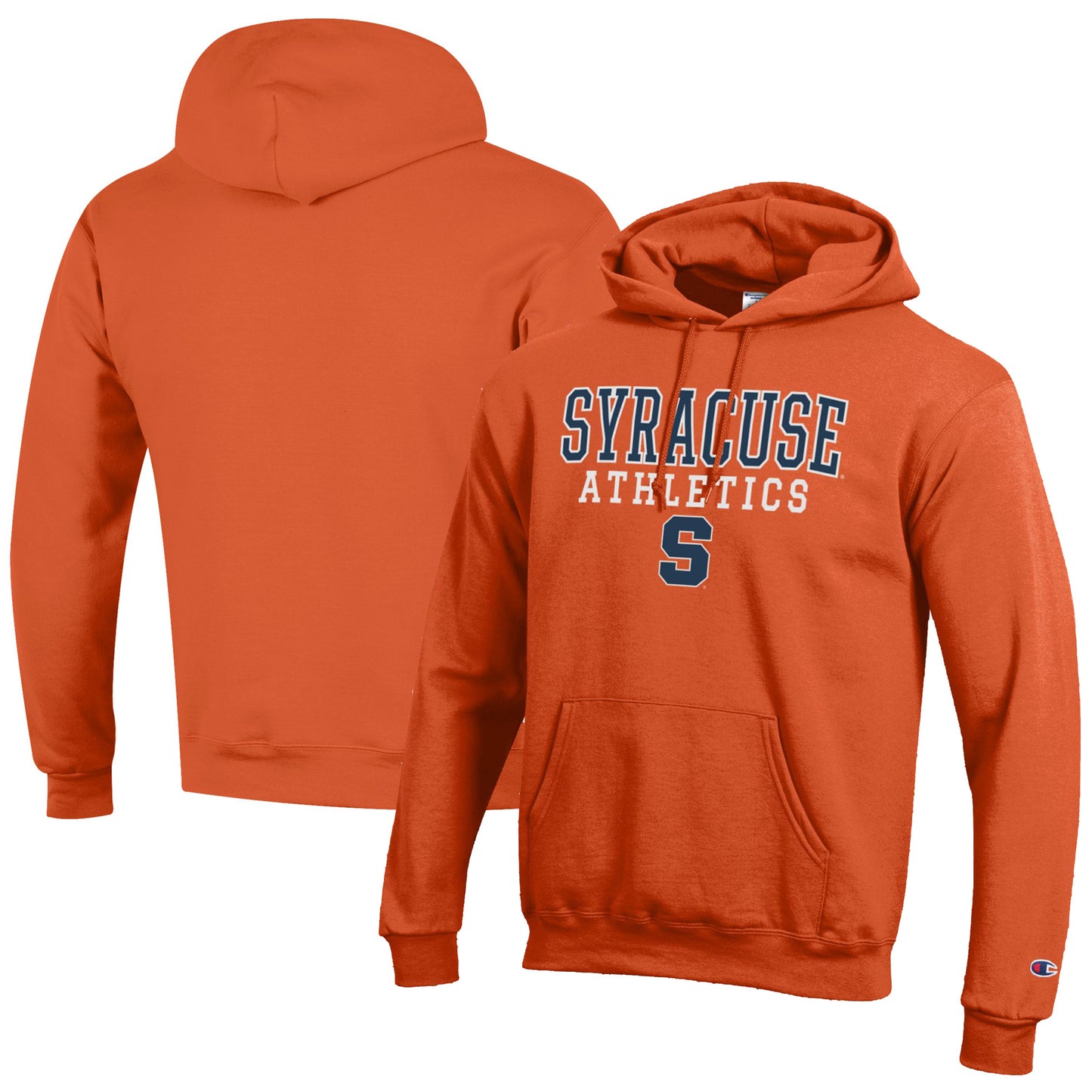 Men's Champion  Orange Syracuse Orange Athletics Logo Stack Pullover Hoodie