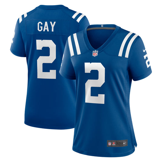 Women's Nike Matt Gay Royal Indianapolis Colts Game Player Jersey