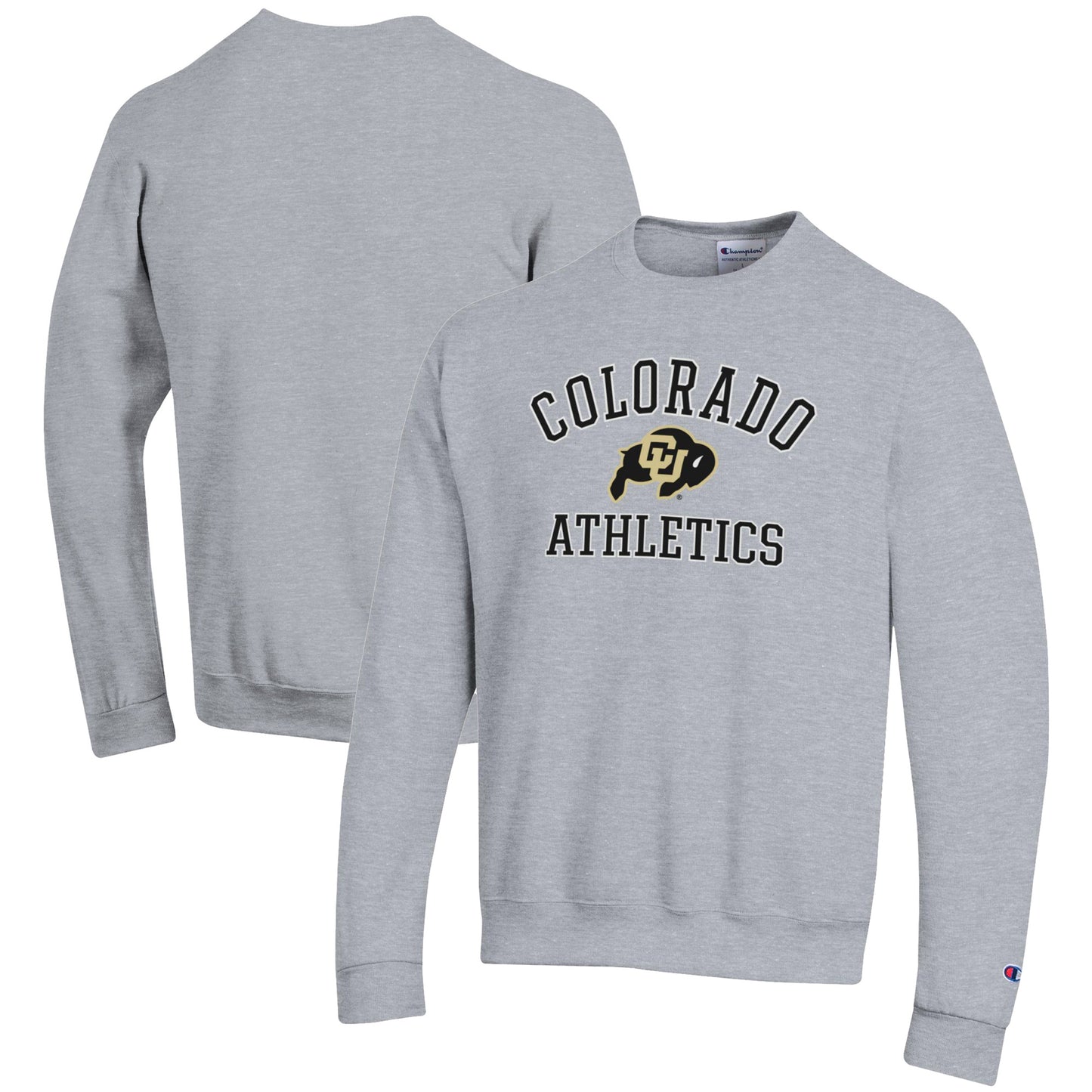 Men's Champion  Gray Colorado Buffaloes Athletics Logo Pullover Sweatshirt