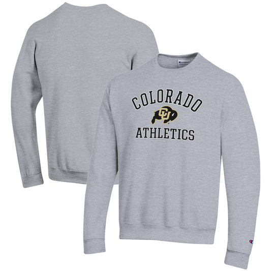 Men's Champion  Gray Colorado Buffaloes Athletics Logo Pullover Sweatshirt