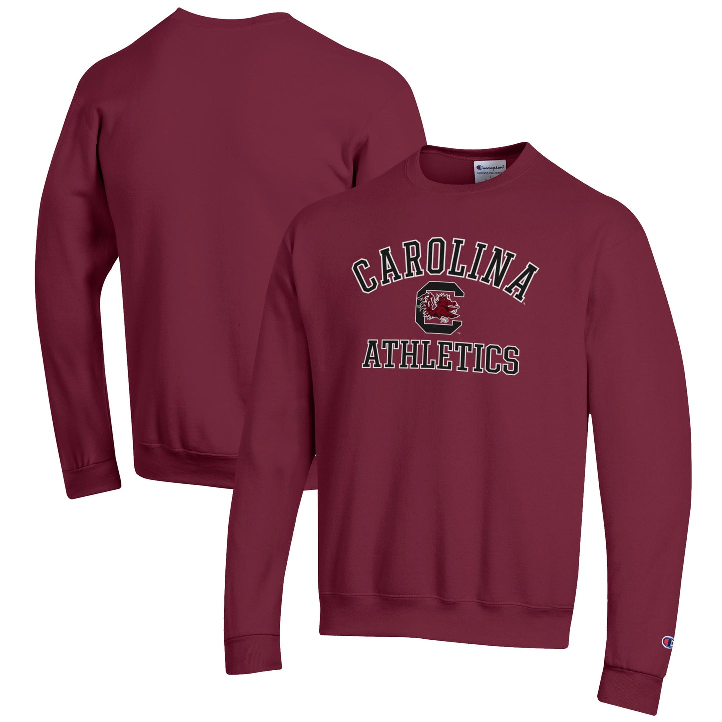 Men's Champion  Garnet South Carolina Gamecocks Athletics Logo Pullover Sweatshirt