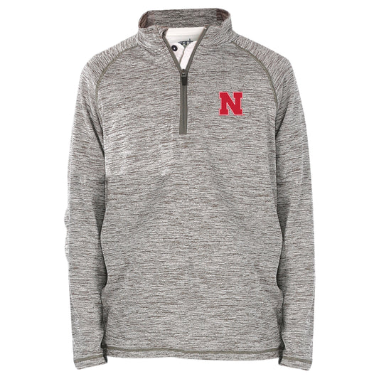 Youth Garb  Gray Nebraska Huskers Matthew Quarter-Zip Top