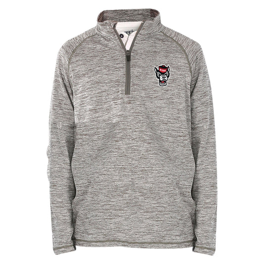 Youth Garb  Gray NC State Wolfpack Matthew Quarter-Zip Top