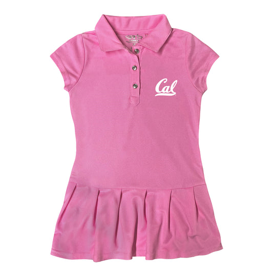 Girls Toddler Garb  Pink Cal Bears Caroline Cap Sleeve Polo Dress