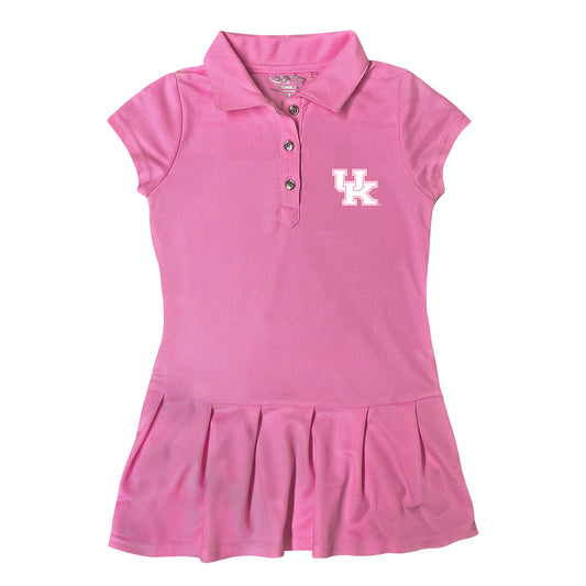 Girls Toddler Garb  Pink Kentucky Wildcats Caroline Cap Sleeve Polo Dress