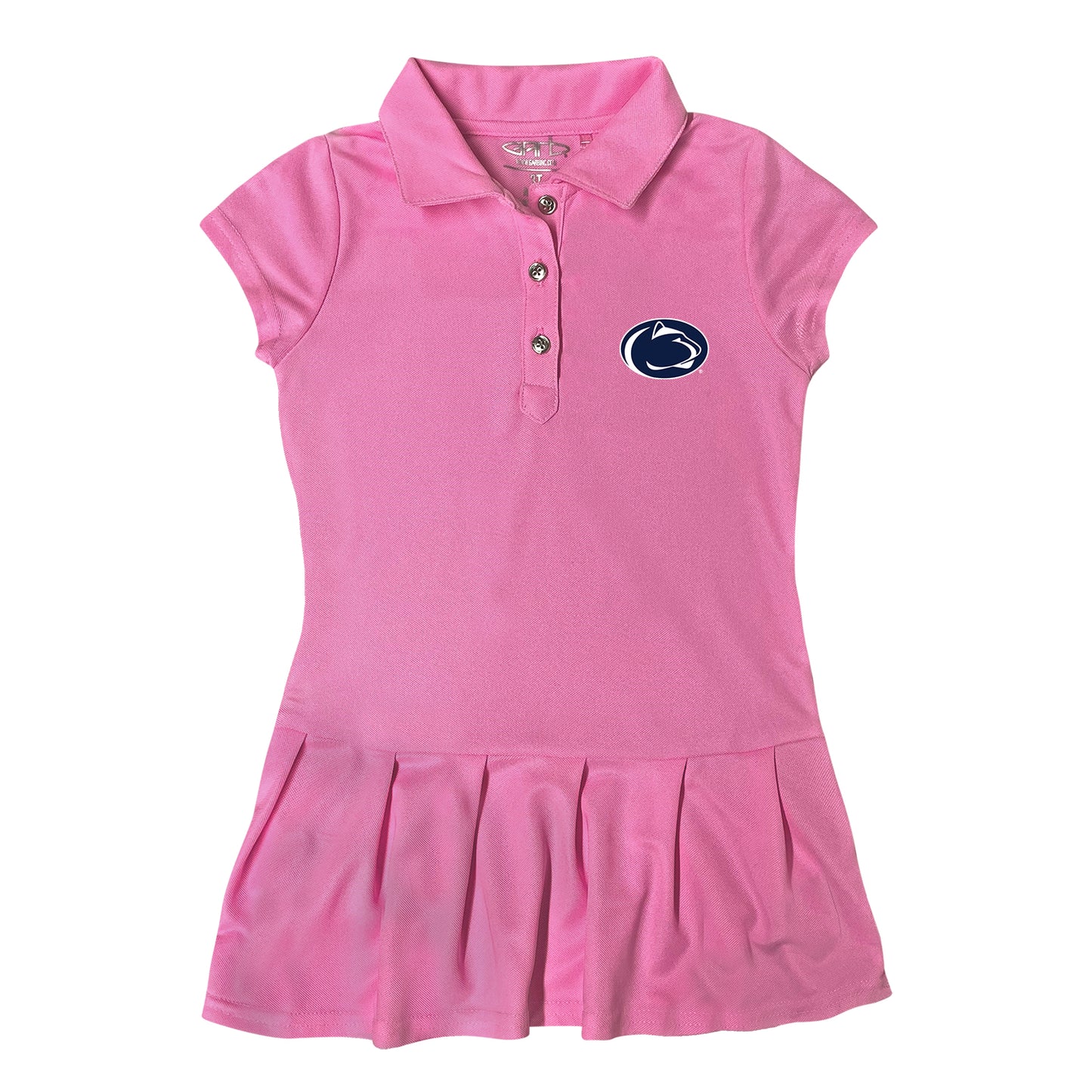 Girls Toddler Garb  Pink Penn State Nittany Lions Caroline Cap Sleeve Polo Dress