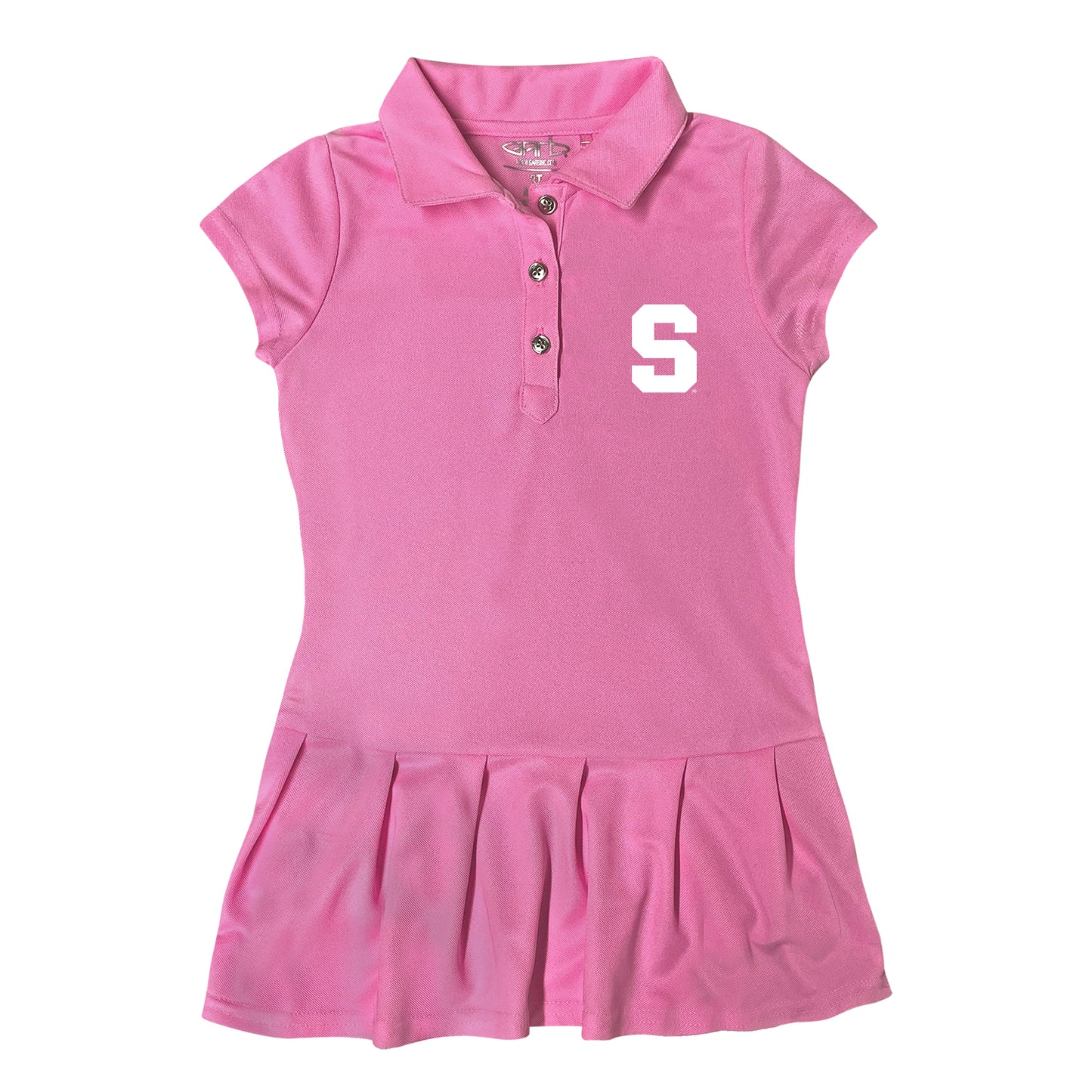 Girls Toddler Garb  Pink Syracuse Orange Caroline Cap Sleeve Polo Dress