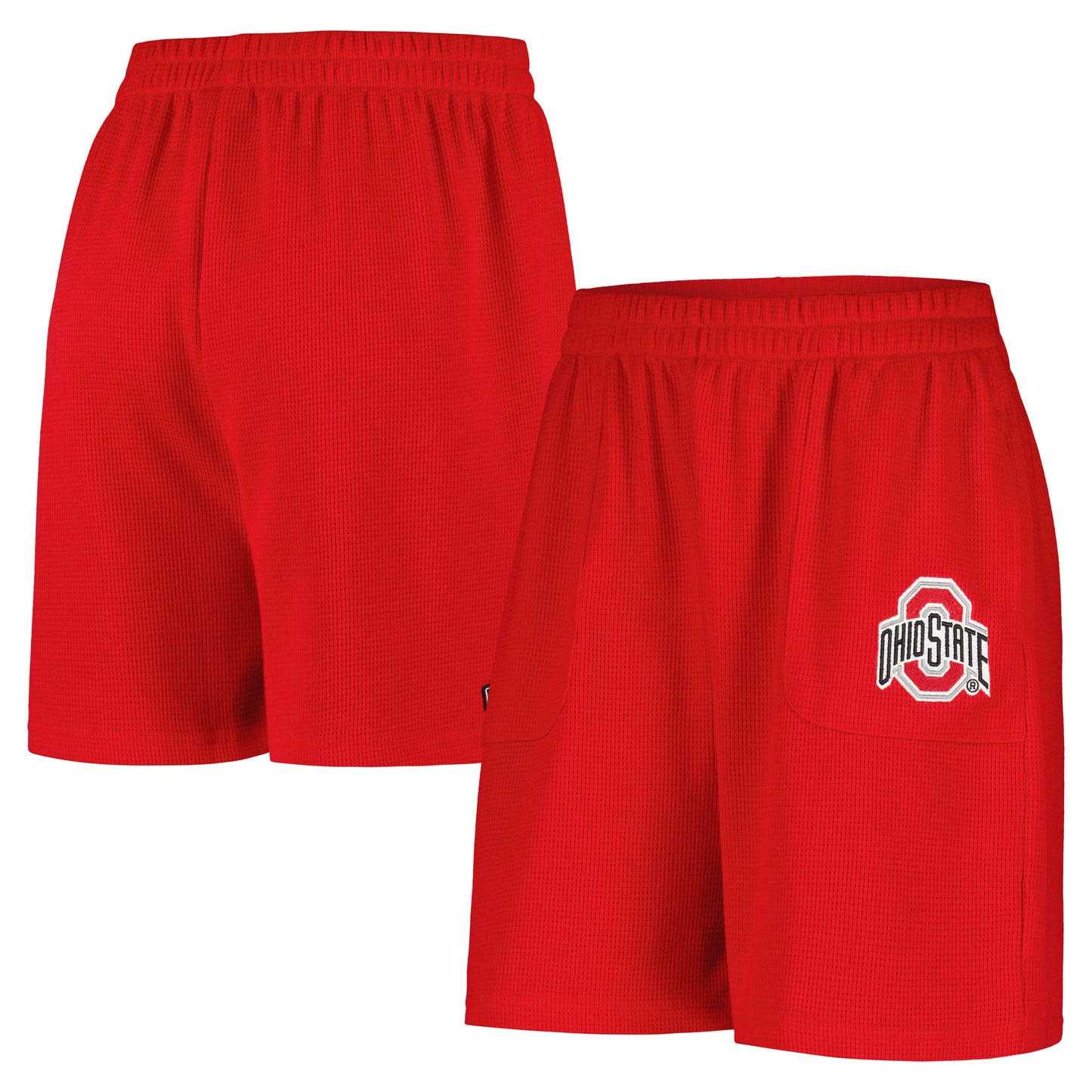 Women's Hype and Vice Scarlet Ohio State Buckeyes Pocket Hit Grand Slam Waffle Shorts