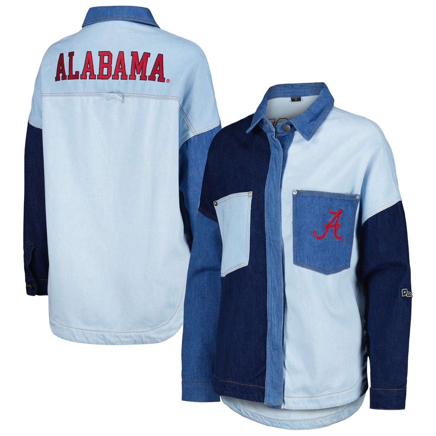 Women's Hype and Vice Denim Alabama Crimson Tide Multi-Hit Hometown Full-Snap Jacket