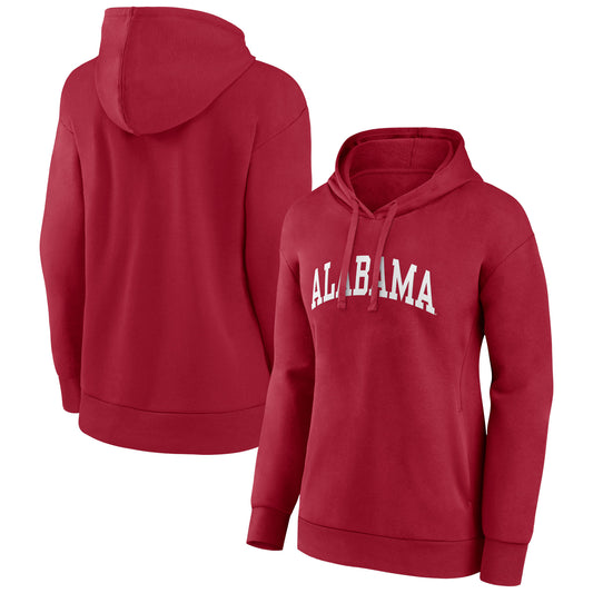 Women's Fanatics Crimson Alabama Crimson Tide Basic Arch Pullover Hoodie