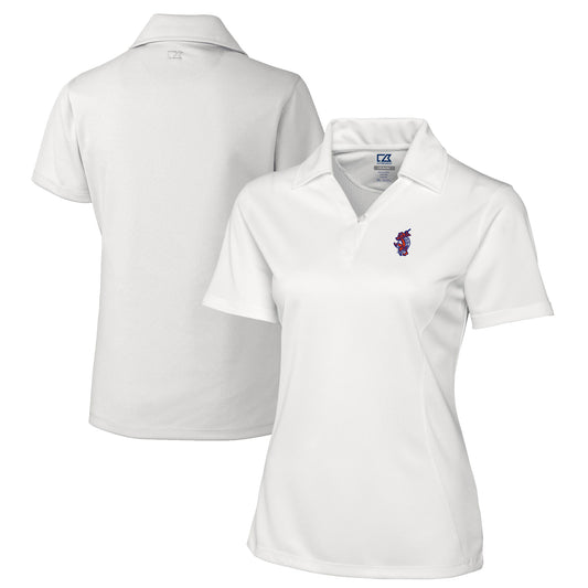 Women's Cutter & Buck  White Florida Gators Swinging Gator DryTec Genre Textured Solid Polo