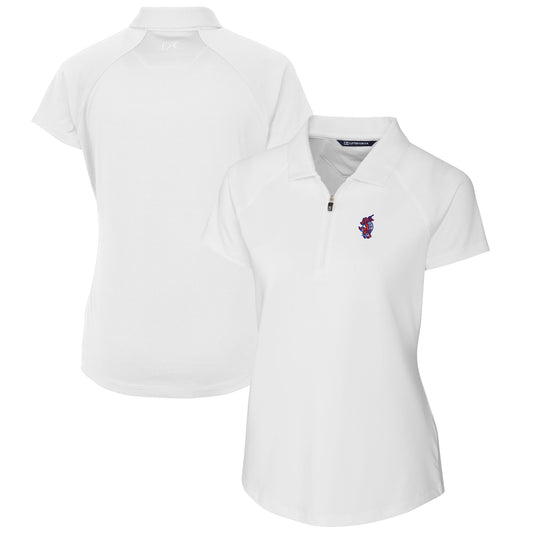 Women's Cutter & Buck  White Florida Gators Swinging Gator DryTec Forge Stretch Polo