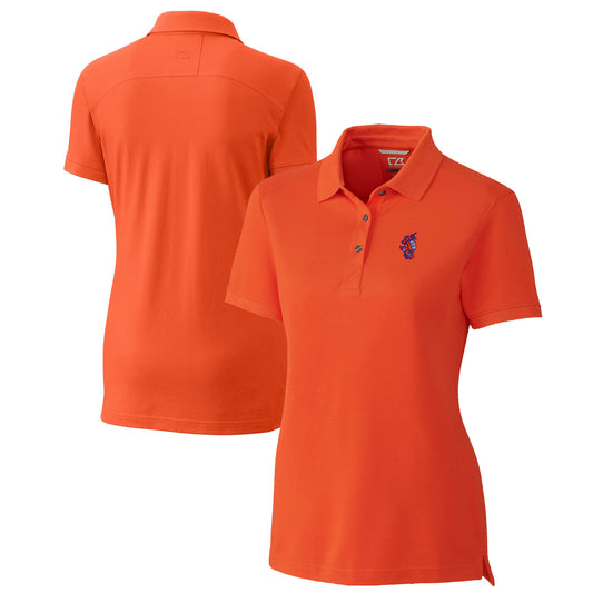 Women's Cutter & Buck  Orange Florida Gators Swinging Gator Advantage Tri-Blend Pique Polo