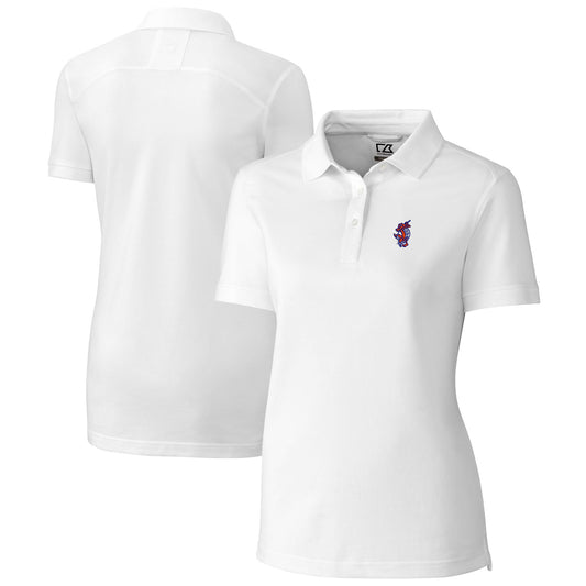 Women's Cutter & Buck  White Florida Gators Swinging Gator Advantage Tri-Blend Pique Polo