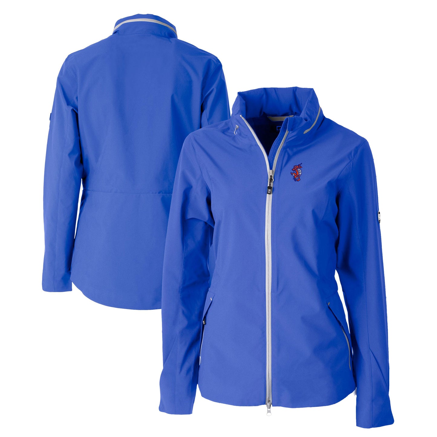 Women's Cutter & Buck  Royal Florida Gators Swinging Gator Vapor Water Repellent Stretch Full-Zip Rain Jacket