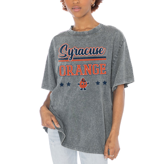 Women's Gameday Couture Gray Syracuse Orange Here To Play Oversized T-Shirt