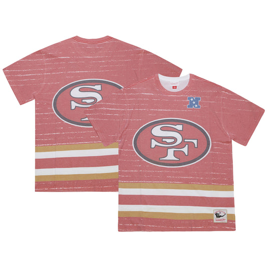 Men's Mitchell & Ness Scarlet San Francisco 49ers Jumbotron 3.0 T-Shirt