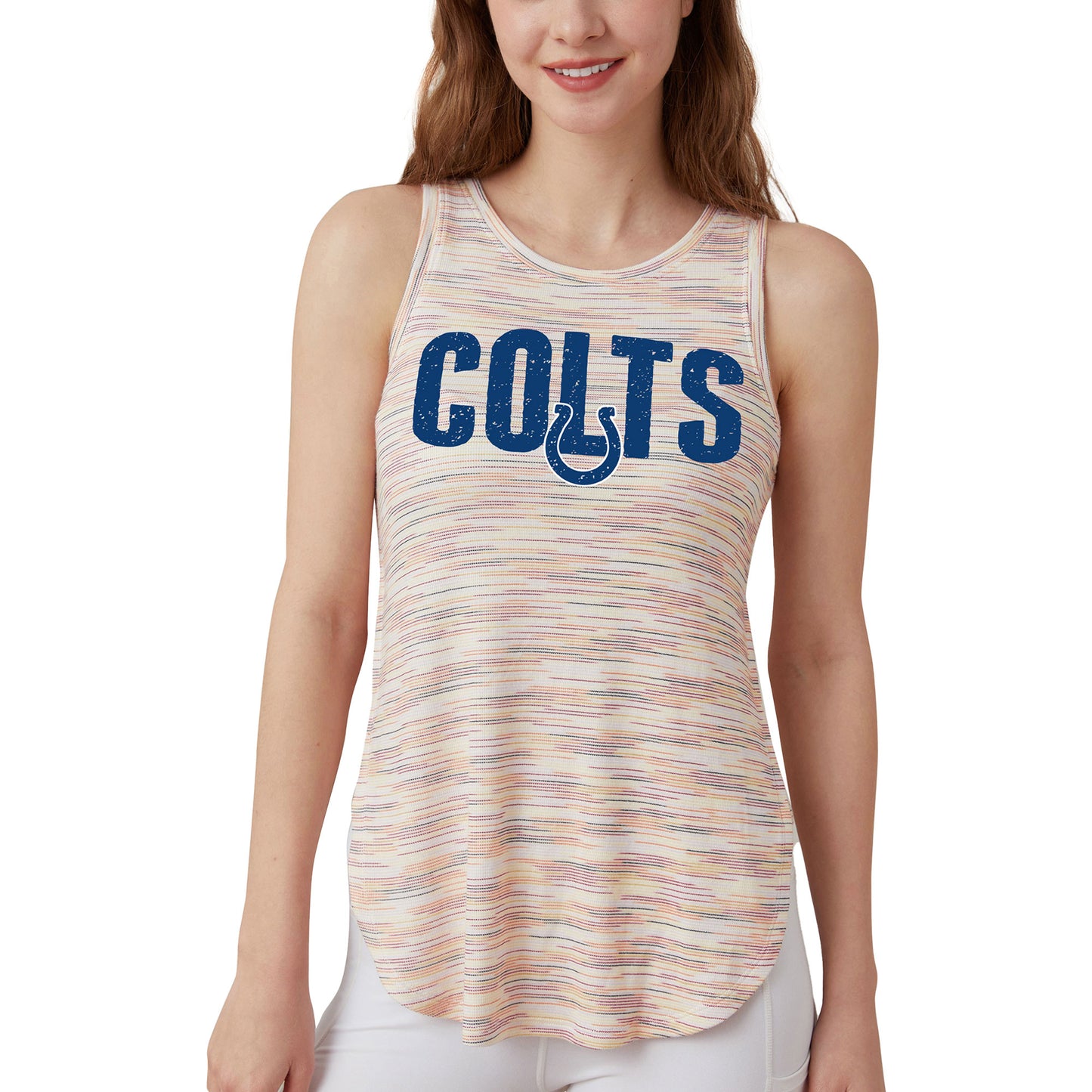 Women's Concepts Sport  Indianapolis Colts Sunray Multicolor Tri-Blend Tank Top