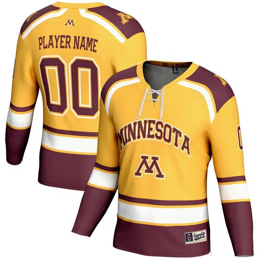 Youth GameDay Greats Gold Minnesota Golden Gophers NIL Pick-A-Player Men's Hockey Jersey