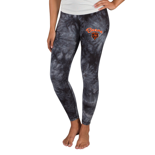 Women's Concepts Sport  Black Chicago Bears Burst Tie Dye Leggings