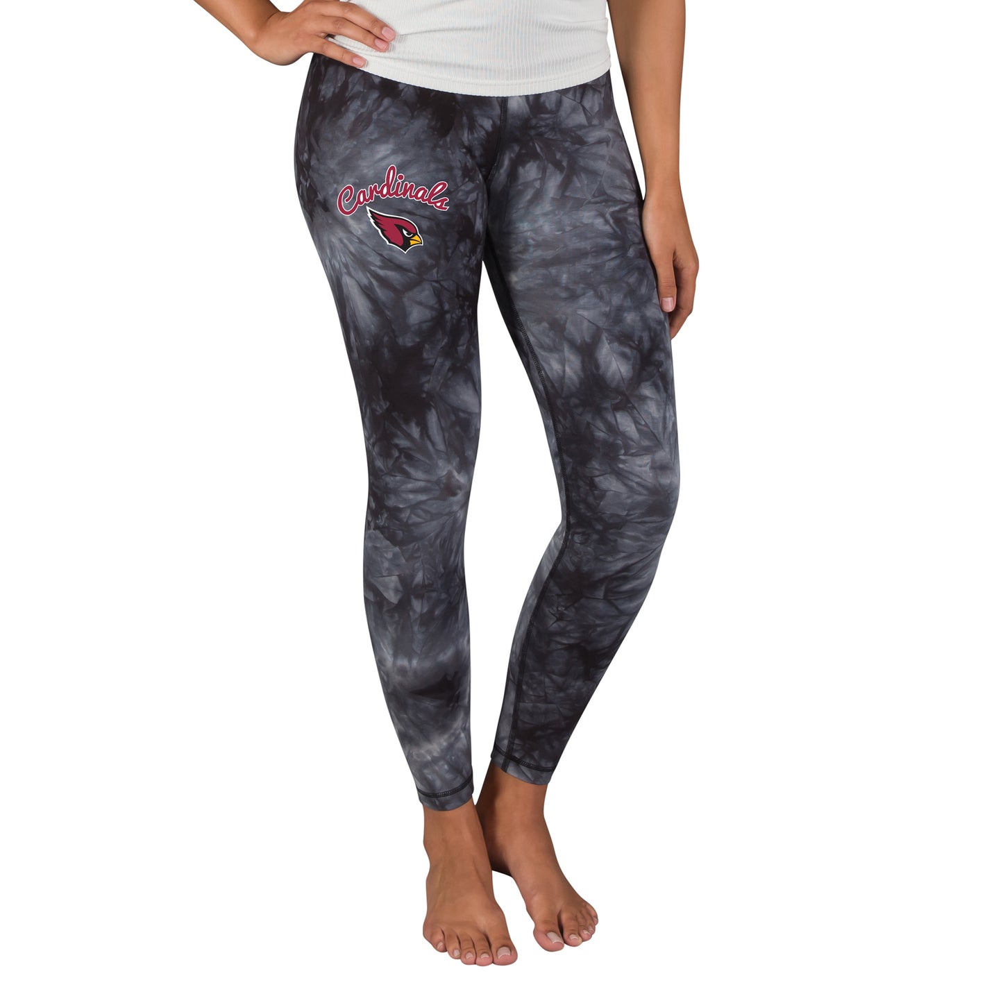 Women's Concepts Sport  Black Arizona Cardinals Burst Tie Dye Leggings