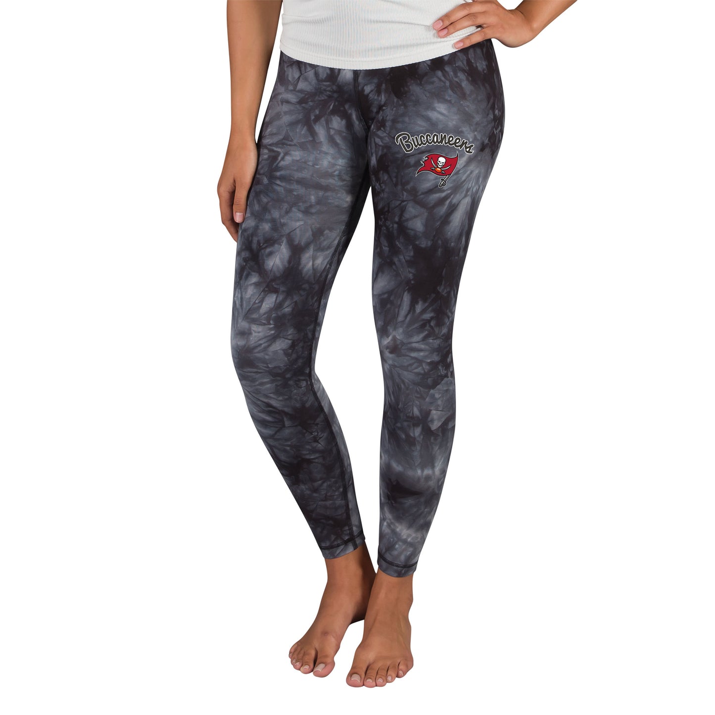 Women's Concepts Sport  Black Tampa Bay Buccaneers Burst Tie Dye Leggings