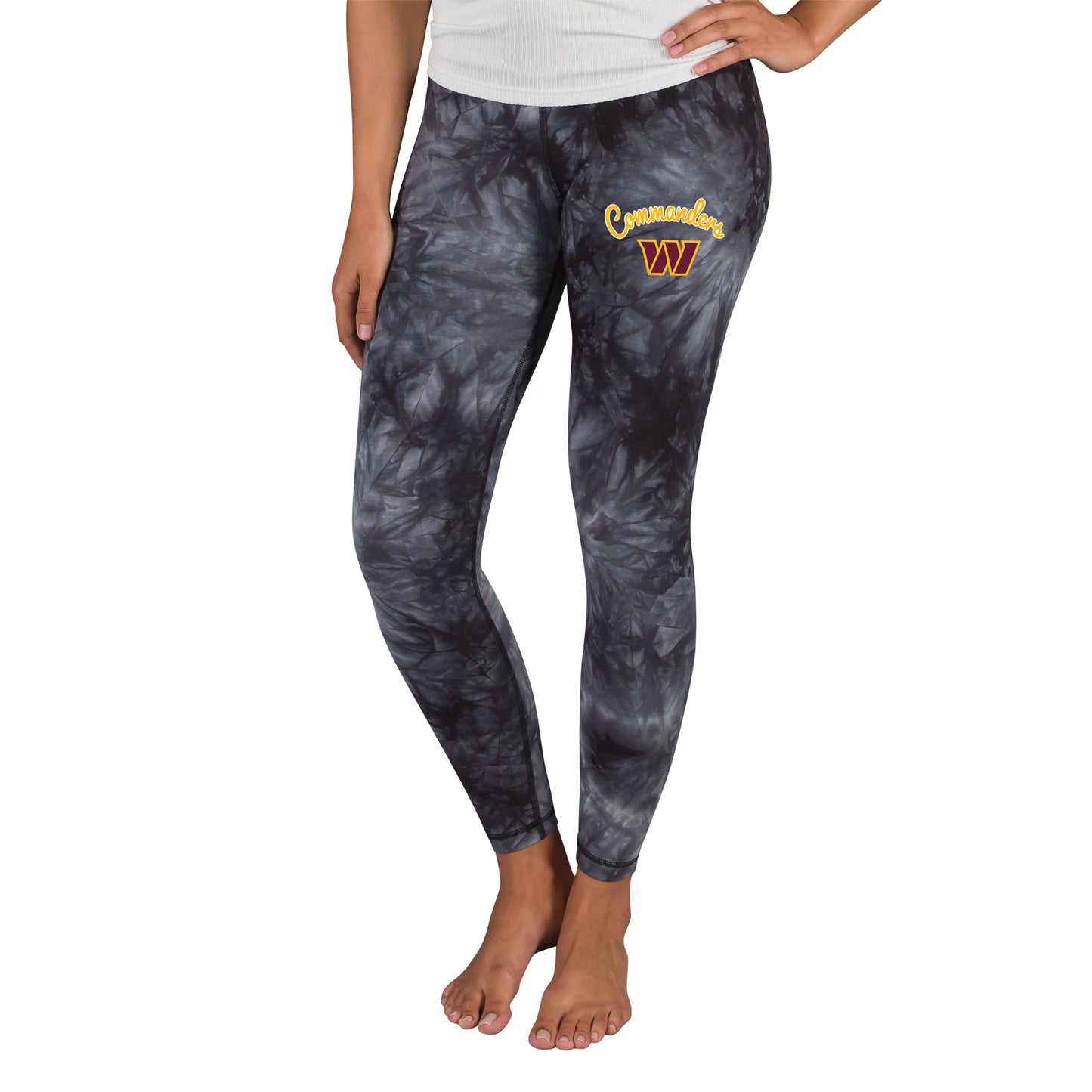 Women's Concepts Sport  Black Washington Commanders Burst Tie Dye Leggings