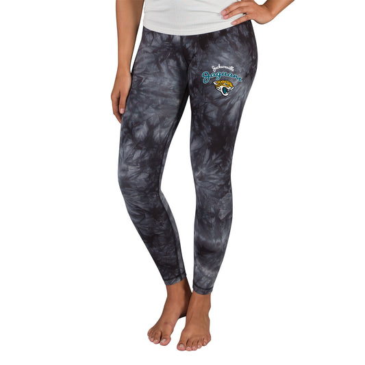 Women's Concepts Sport  Black Jacksonville Jaguars Burst Tie Dye Leggings