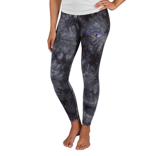 Women's Concepts Sport  Black Baltimore Ravens Burst Tie Dye Leggings