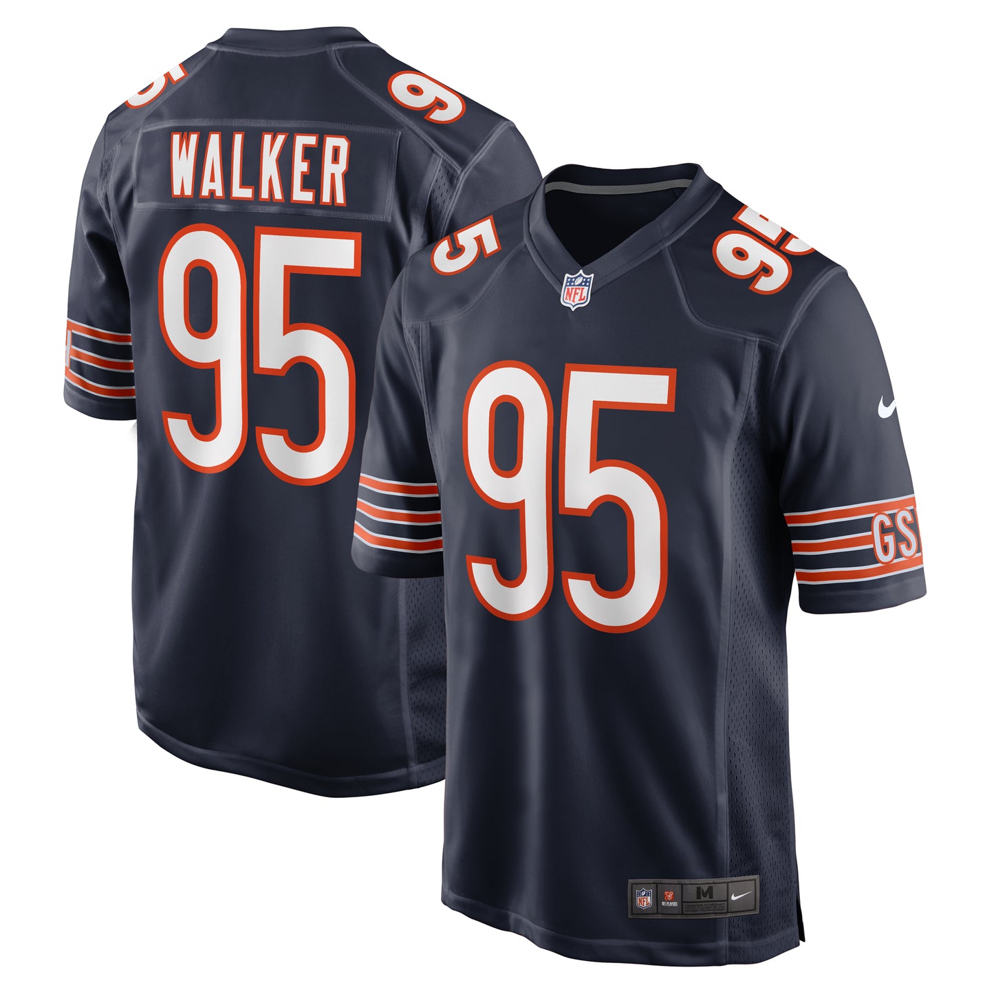Men's Nike P.J. Walker Navy Chicago Bears Game Player Jersey