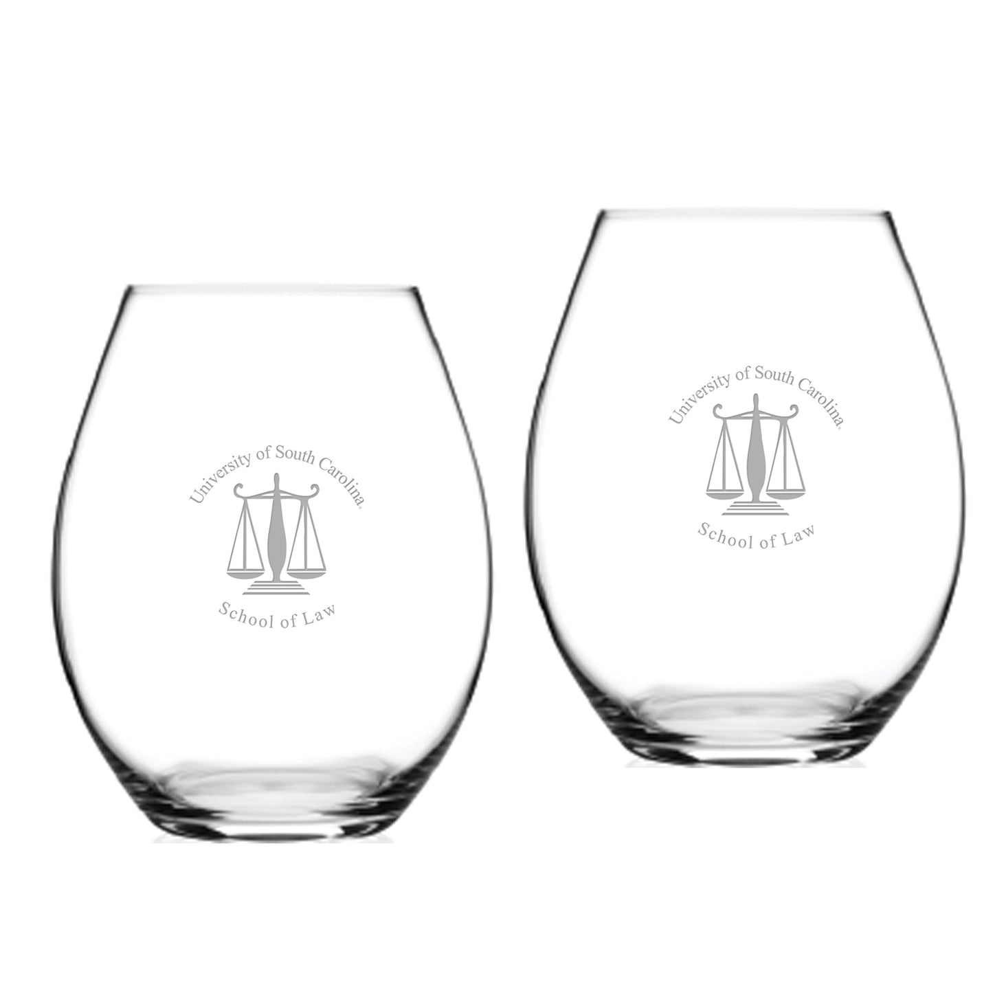 South Carolina Gamecocks 20oz. Two-Piece Riedel Stemless Wine Glass Set